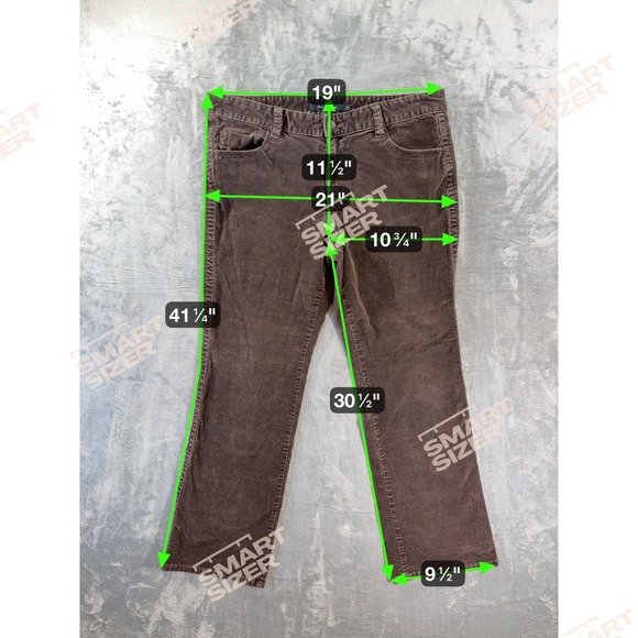 Vintage Calvin Klein Corduroy Bootcut Jeans Women's Size 16 Brown Denim Pants - Picture 6 of 7